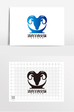 羊肉火锅羊庄羊肉logo标志vi