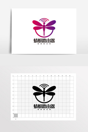 蜻蜓路由器 LOGO标志VI