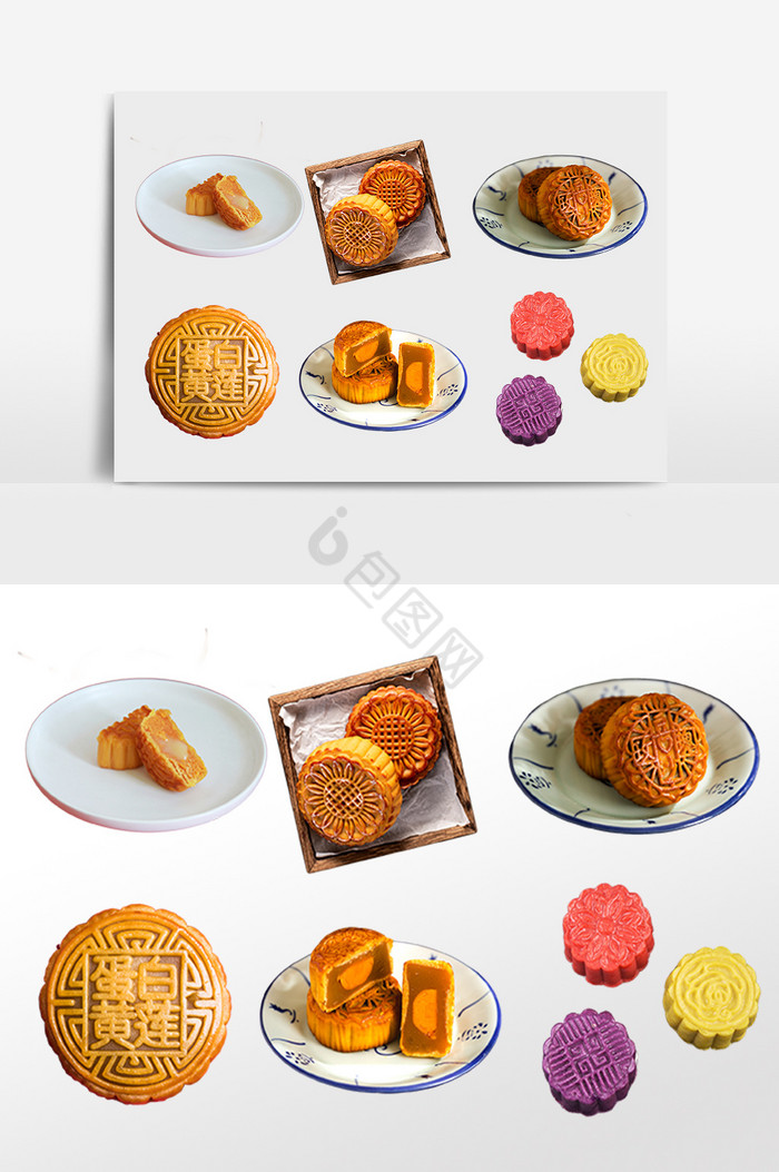 中秋节月饼餐饮图片