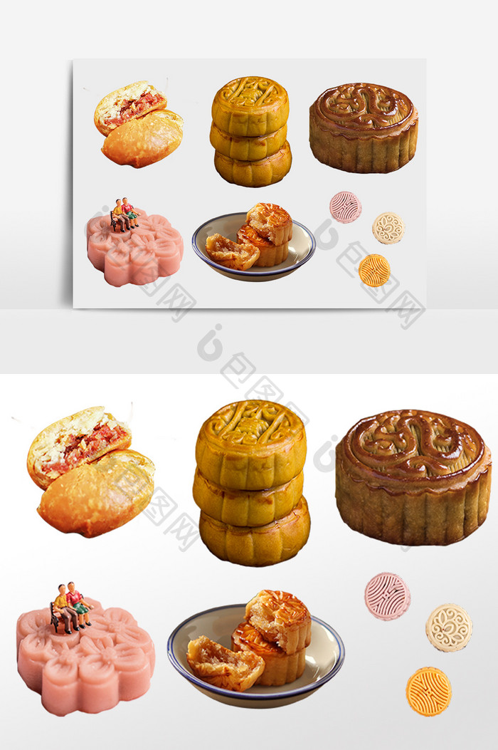 中秋节甜品月饼组合