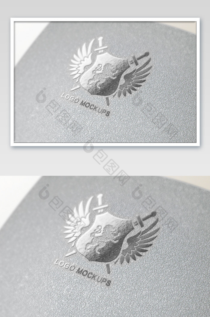 磨砂质感纹路烫银字logo标志图片图片