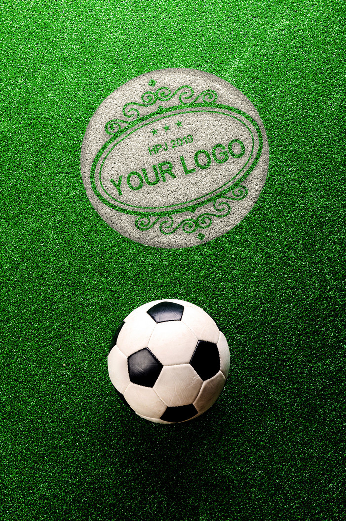 足球场草皮绿植纹理印字logo标志图片
