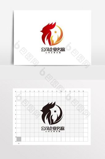 金鸡影视传媒 LOGO 标志VI图片