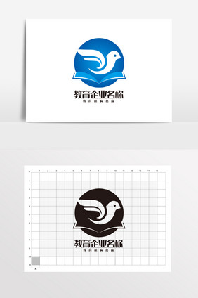 白鸽教育LOGO标志VI