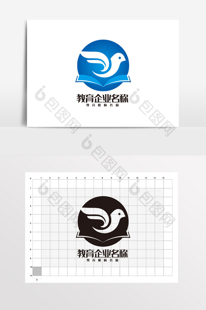 白鸽教育LOGO标志VI图片图片