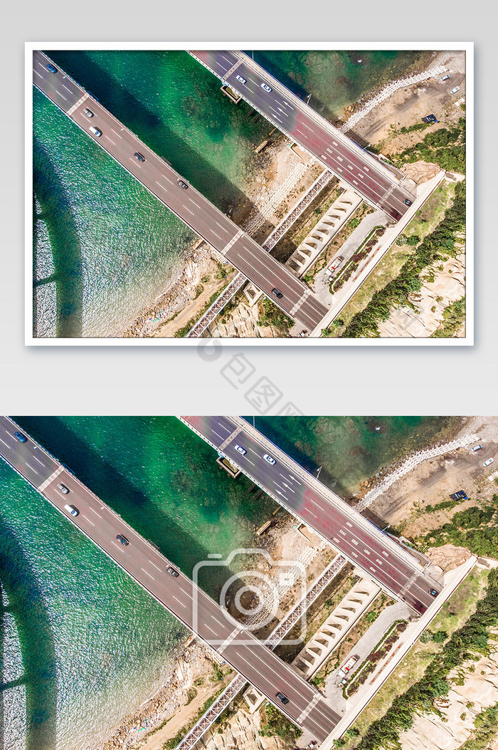 城市大气跨海大桥道路的摄影图图片图片
