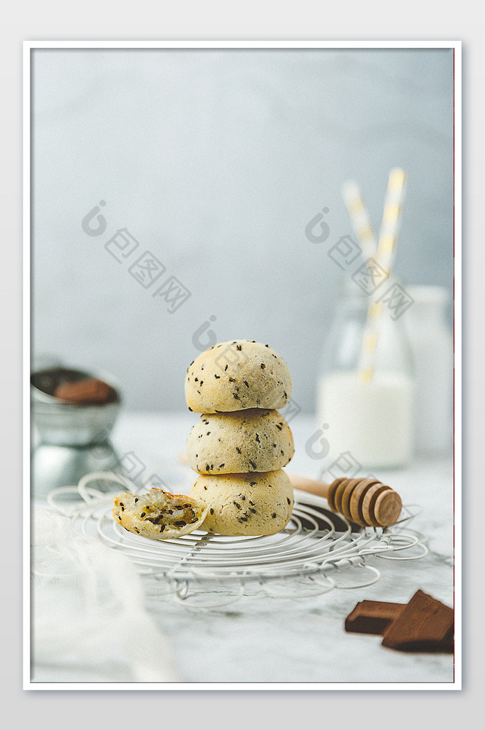 甜品麻薯恐龙蛋美食摄影图片