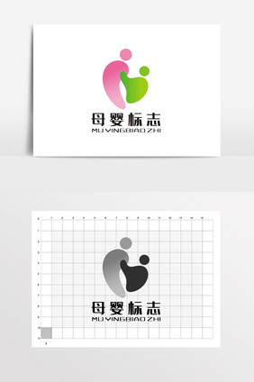 母婴婴儿用品月子中心LOGO标志VI