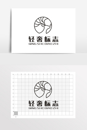 鹿轻奢奶茶店LOGO标志VI