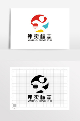 外卖餐饮快递标志LOGO VI