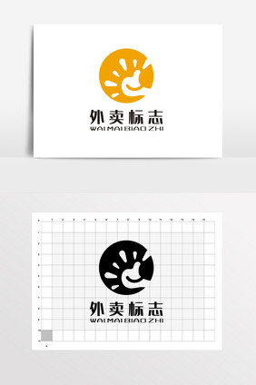 教育点外卖外送LOGO标志VI