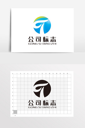 科技字母T环保生物LOGO标志VI