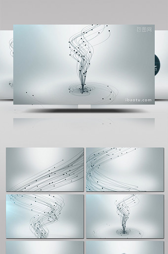 抽象旋涡线条艺术感标志开场动画AE模板图片