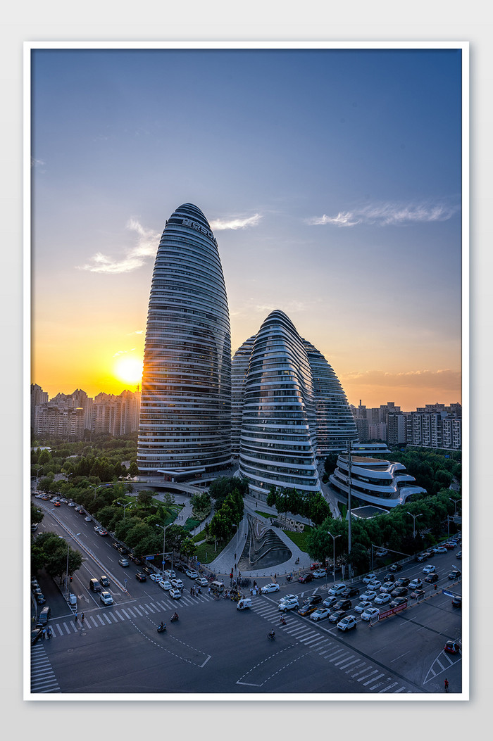 北京望京SOHO建筑摄影图片