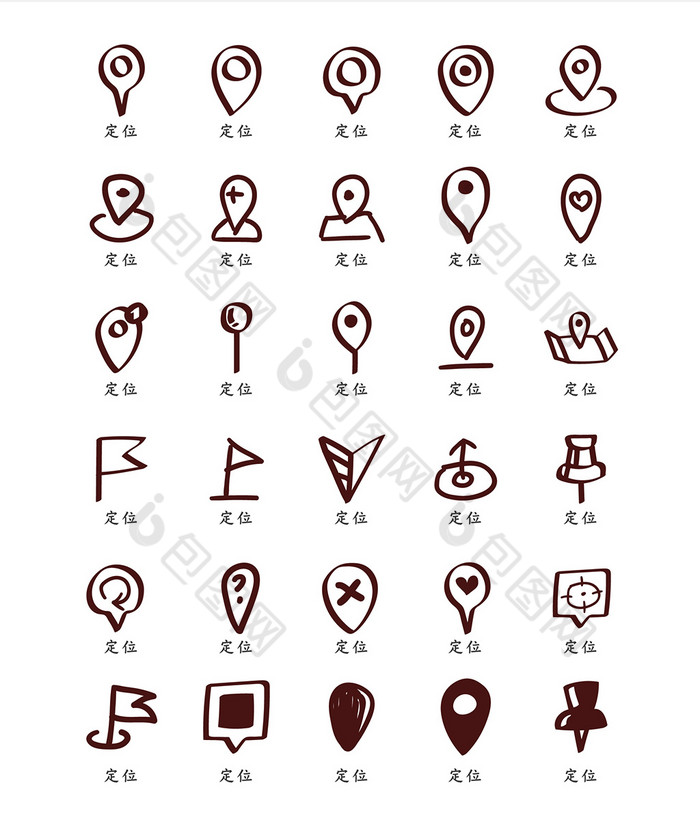 方向个人定位地点素材