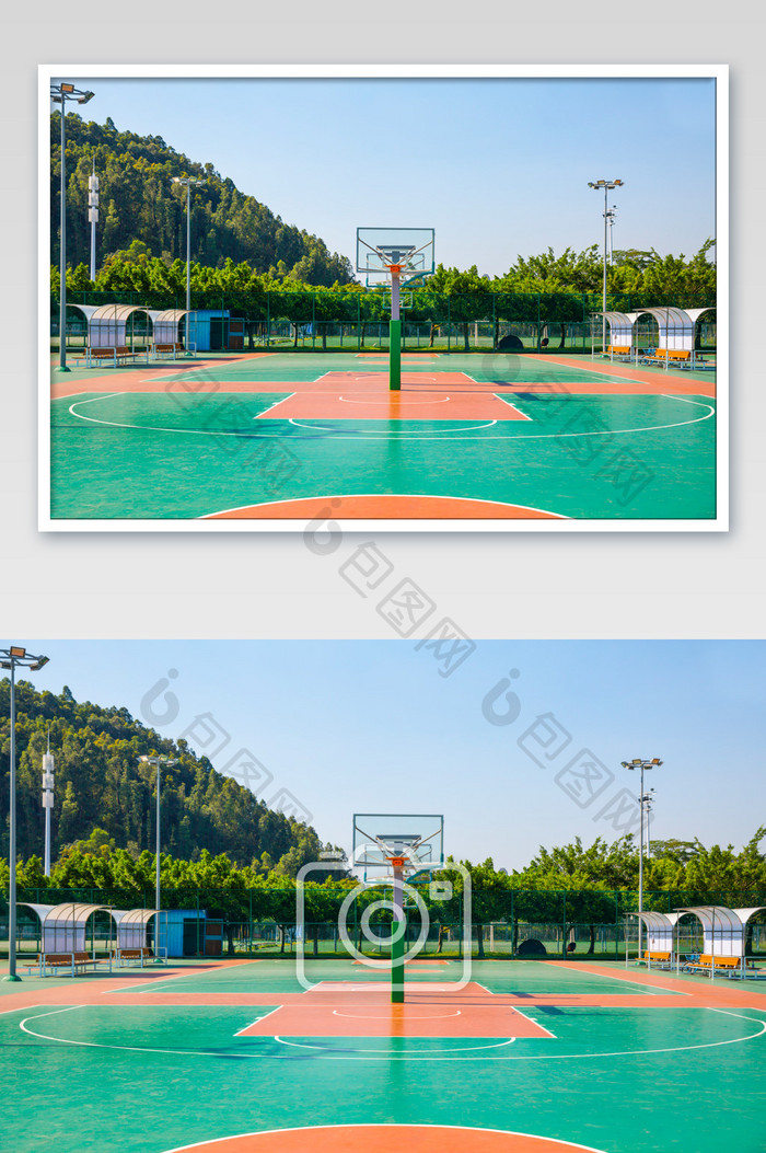 篮球场打篮球特写运动场所摄影图片