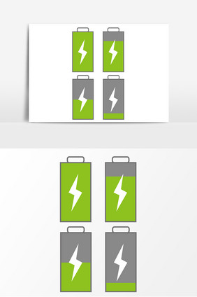 中国风手绘卡通电池电量充电电力十足元素