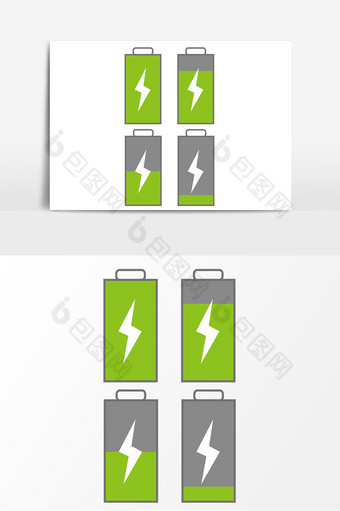 中国风手绘卡通电池电量充电电力十足元素图片