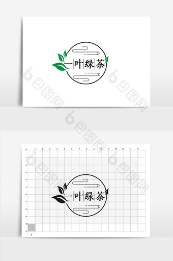 创意中国风茶vi标志logo设计图片