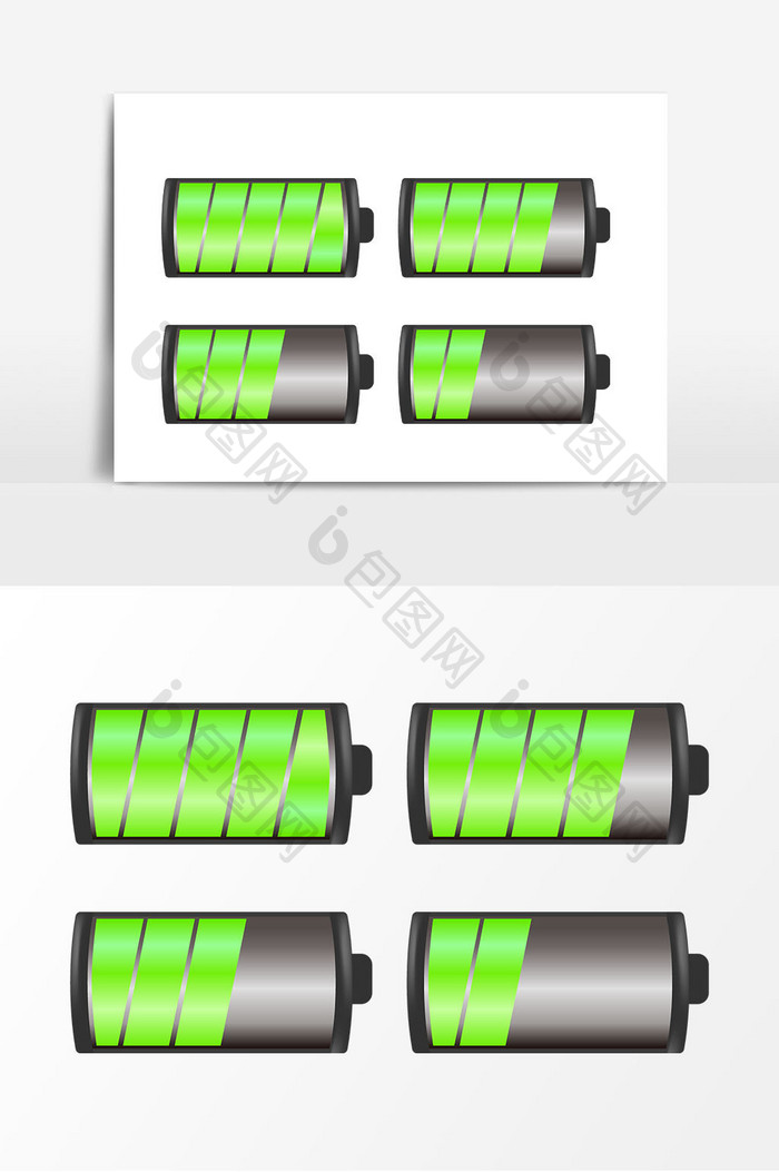 绿色手机电池矢量素材