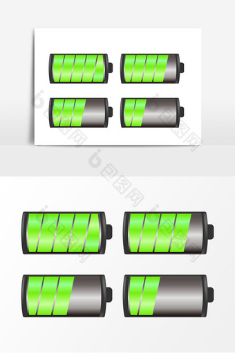 绿色手机电池矢量素材图片