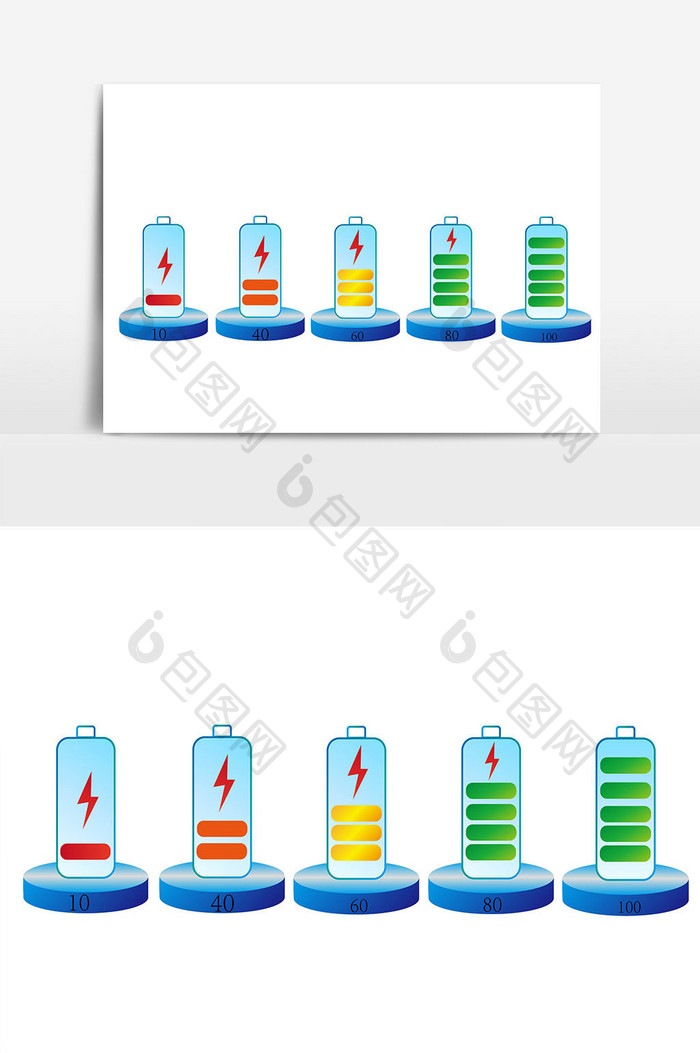 手机电池电量不足矢量元素