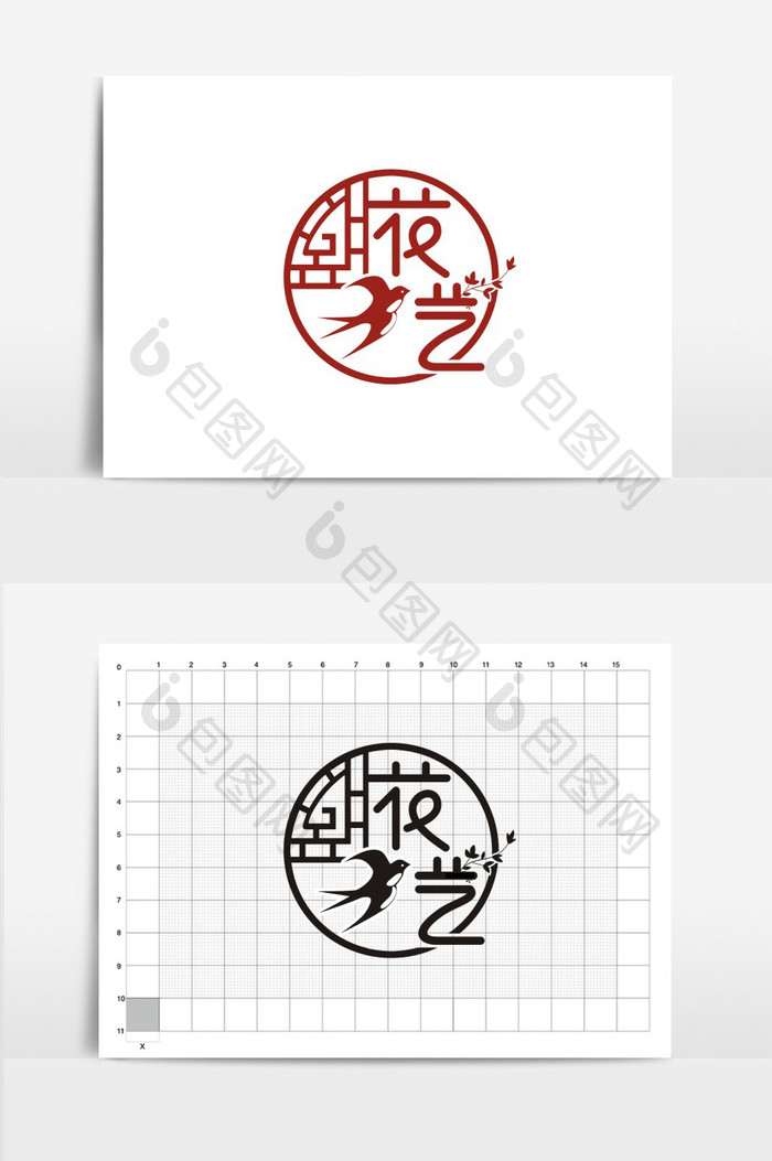 个性花艺VI标志logo设计