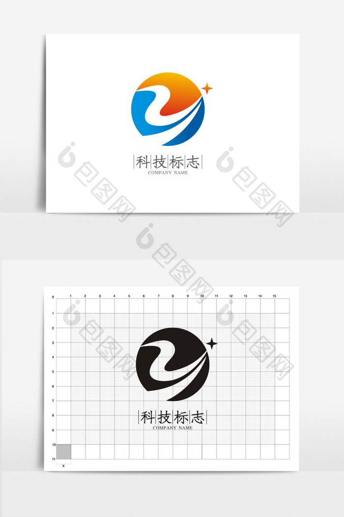 科技公司VI标志logo设计