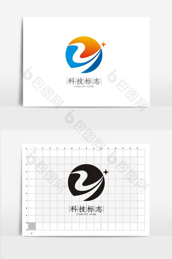 科技公司VI标志logo设计图片
