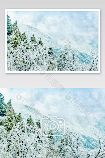 山雾自然风景雪山风光摄影图图片