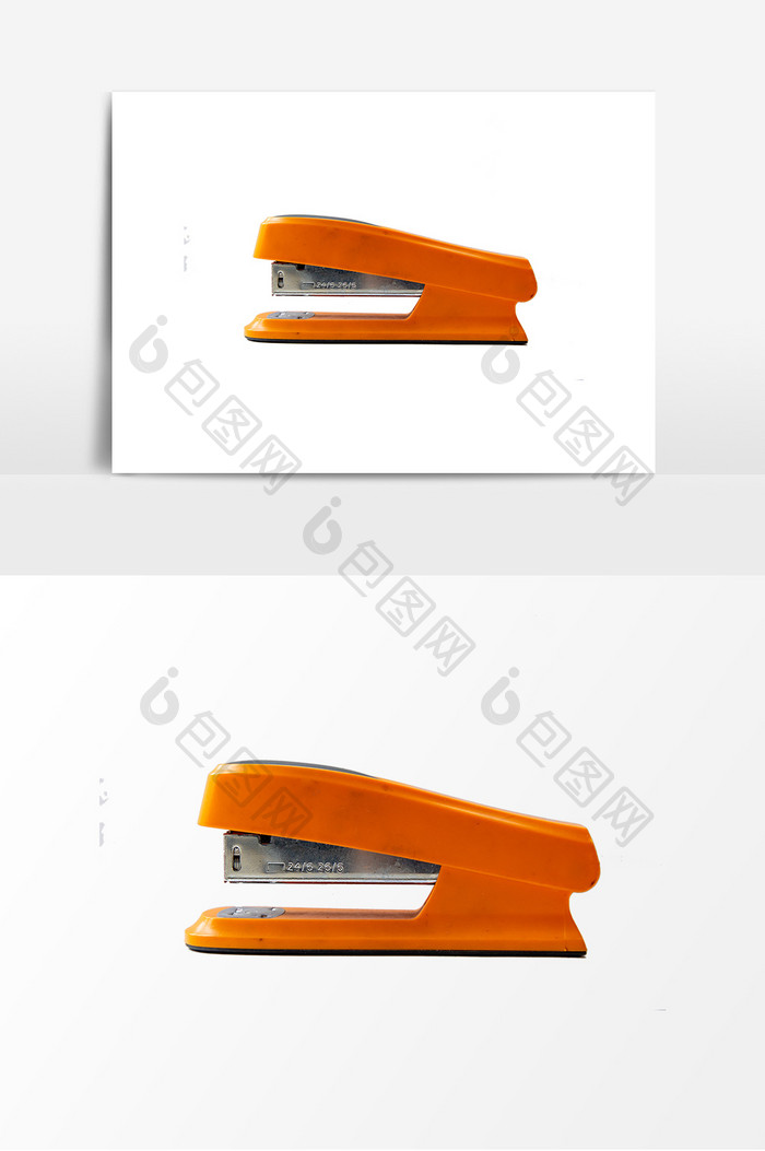 橙色订书机摄影图片元素