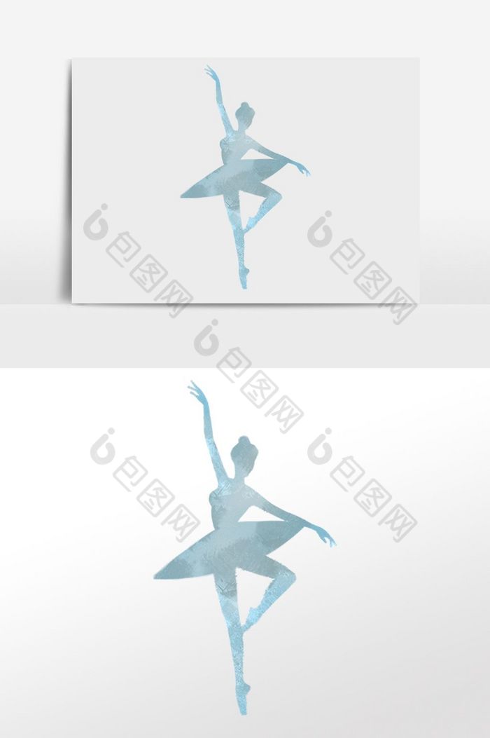 跳舞舞蹈跳芭蕾剪影插画图片图片