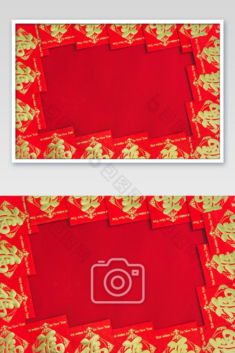 新年红包框架红包框摄影图图片