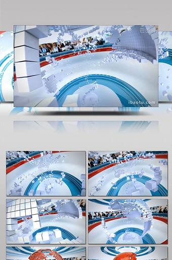 大气24小时电视新闻节目整体包装AE模板图片