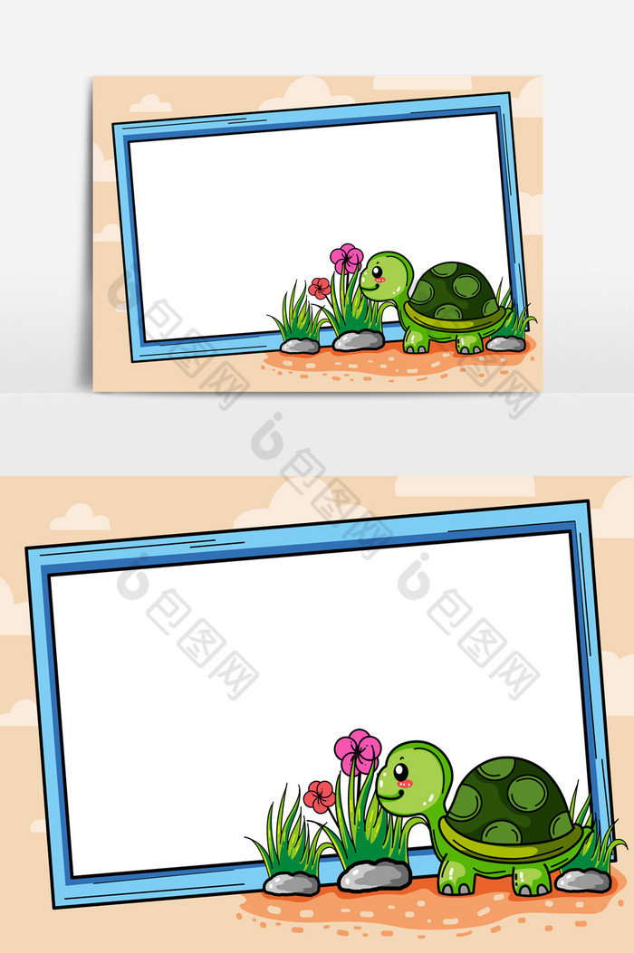 乌龟边框图片图片