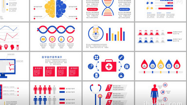 医学医疗信息图表数据图形元素动画AE模板