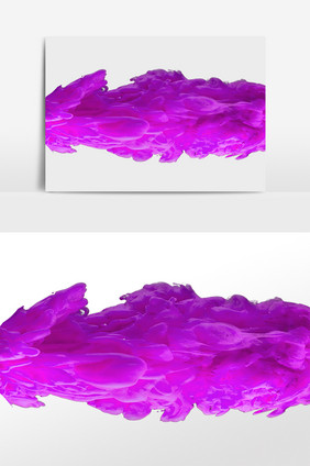 紫色油漆泼墨插画