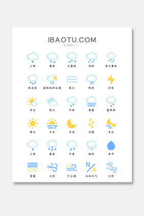 简约云状类天气矢量icon图标