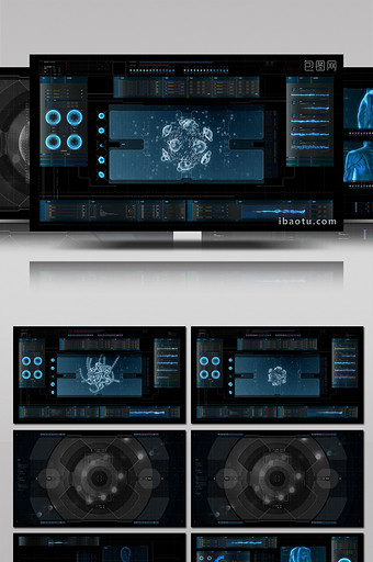 HUD屏幕全息科技宣传4K动画AE模板图片