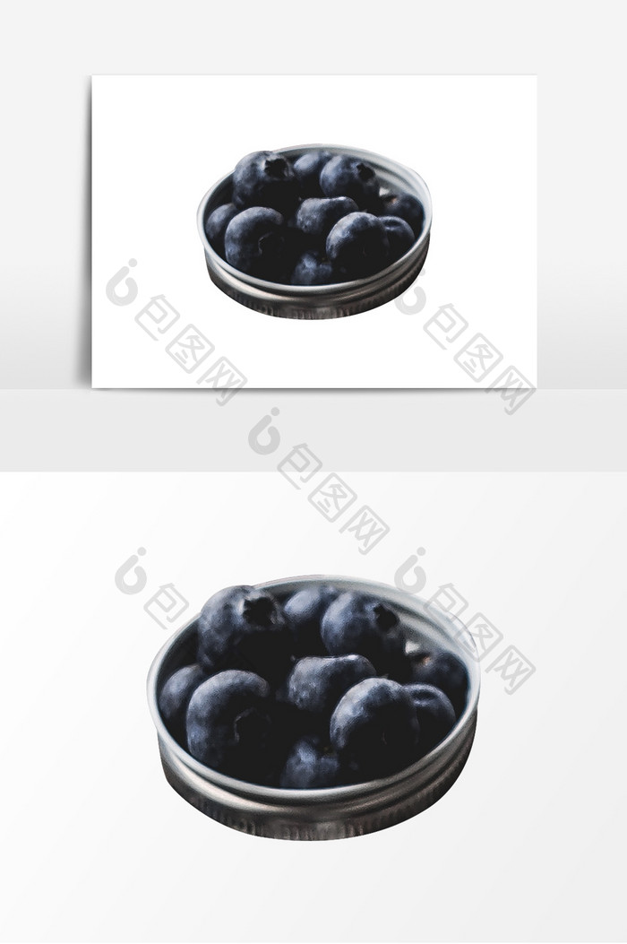 暗色调蓝莓摄影图片元素