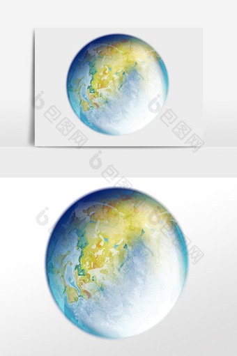 卡通手绘地球元素图片