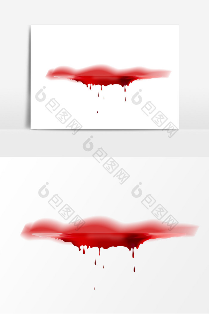 红色血液液体装饰元素