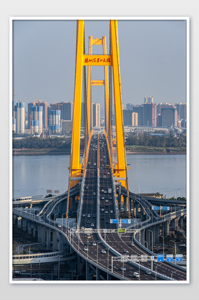 城市建筑武汉杨泗港双层公路长江大桥