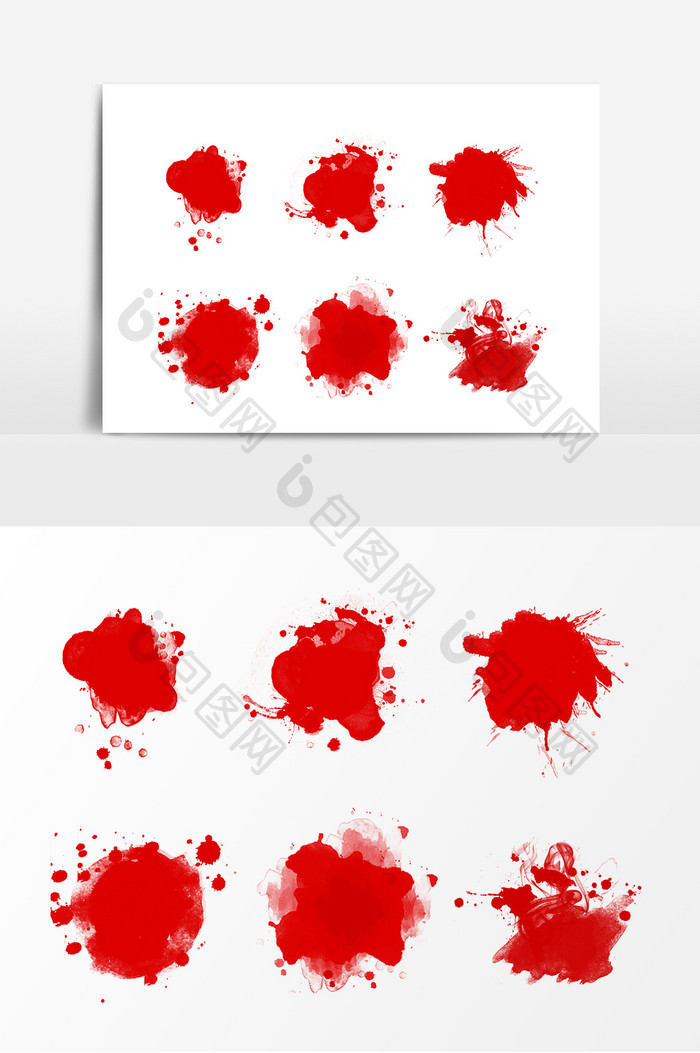 红色血迹血痕 Psd素材 包图网