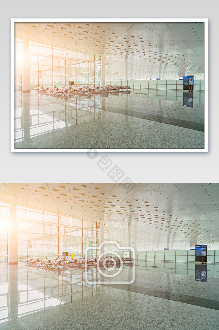 明亮的机场航站楼候机大厅摄影图图片