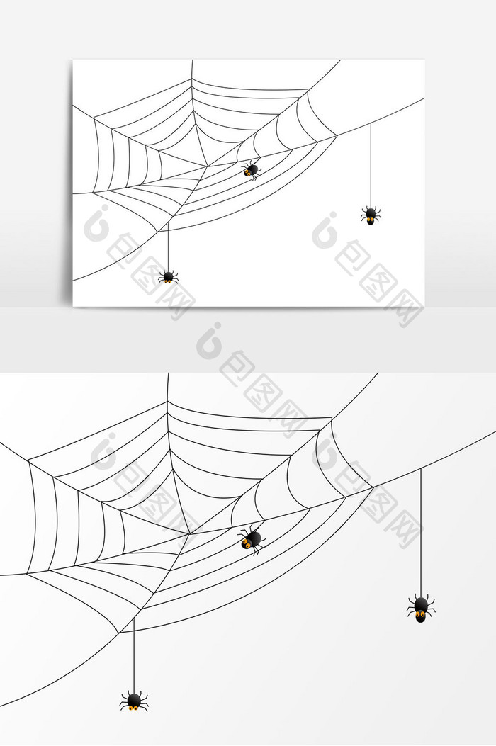 黑色卡通昆虫蜘蛛元素