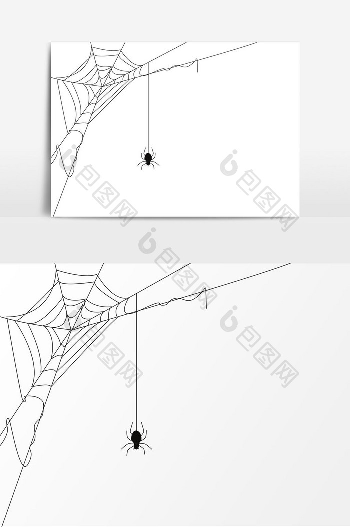 蜘蛛网黑色蜘蛛装饰元素