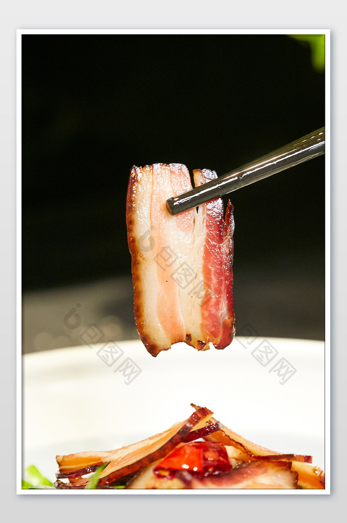 腊肉猪肉五花肉川菜美食摄影图片