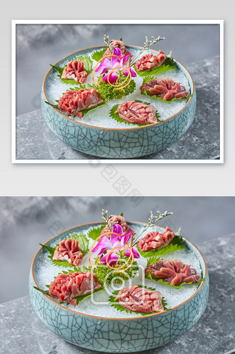 火锅鸭胗鸭肫新鲜配菜涮菜肉类美食摄影图片