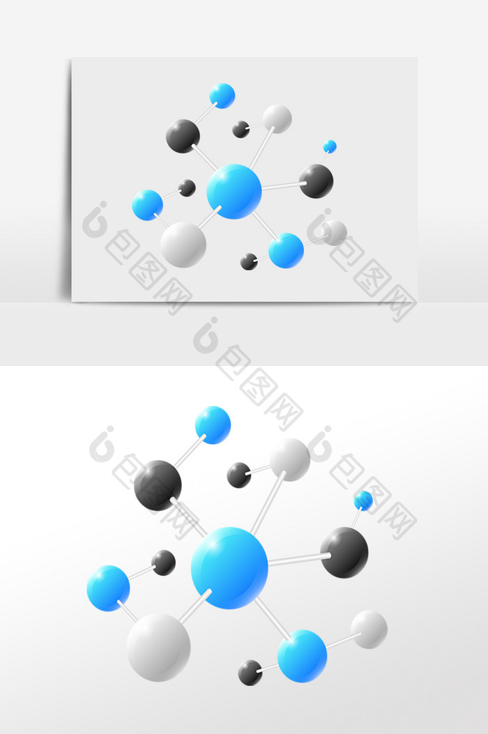 科技分子手绘插画